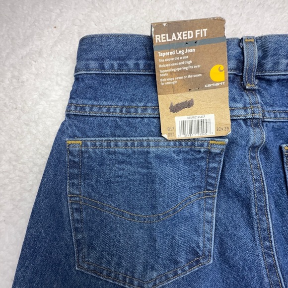 Carhartt Other - Carhartt Relaxed Fit Tapered Leg Jeans Mens 30x28 B17 DST Darkstone NWT NOS